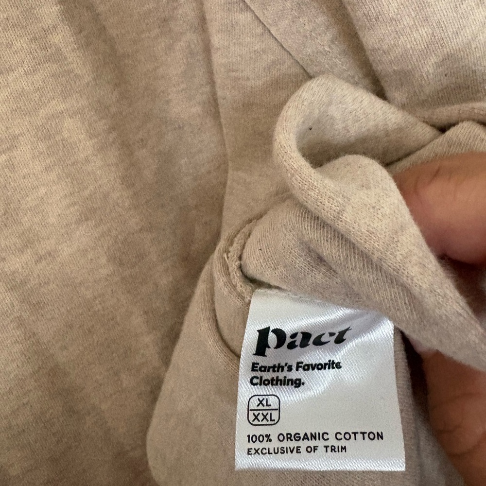 Pact Organic Cotton Airplane Wrap Cardigan in Beige Neutral Women sz XL/XXL - Picture 4 of 5